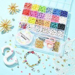 Kit fai da te per la creazione di braccialetti da surfista heishi&nbsp;DIY-YW0007-43