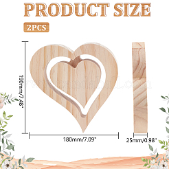 Décoration en bois coeur inachevé&nbsp;DIY-WH0888-465