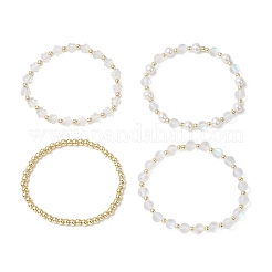 4 set di braccialetti elastici in 4 stili con perle di conchiglia&nbsp;BJEW-JB11820