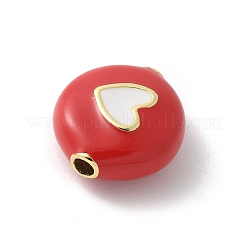 Perles en laiton émaillé&nbsp;KK-P294-52G-01