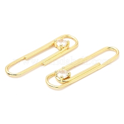 Gestell Messing micro ebnen Zirkonia Anhänger&nbsp;KK-A185-01G