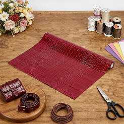 Tissu en cuir PU à motif crocodile&nbsp;DIY-BC0018-10A