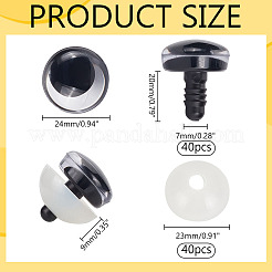 40 Satz Plastikaugen für Puppen zum Basteln&nbsp;DIY-PH0022-51