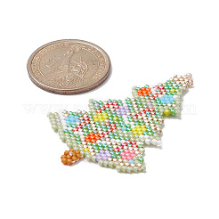 Perles de rocailles à motif de métier à tisser japonais Miyuki faites à la main&nbsp;PALLOY-MZ00111