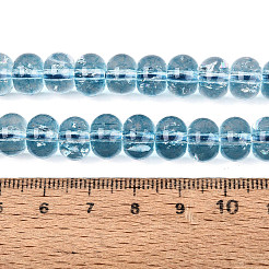 Brins de perles de verre transparentes craquelées&nbsp;GLAA-N074-02B-09