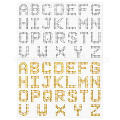8 foglio di 2 lettere in stile A~Z con strass hotfix in acrilico&nbsp;DIY-CP0012-54B
