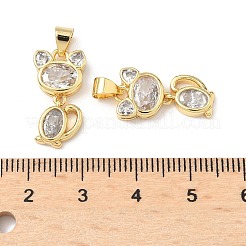 Ottone micro spianare pendenti zirconi&nbsp;KK-Q068-02G