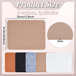 5 Stück Filzbrett in 5 Farben&nbsp;DIY-BC0016-77B