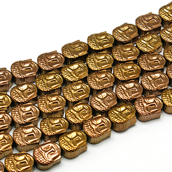Elettrodeposte ematite sintetico non magnetico buddha fili di perline&nbsp;G-E295-12C
