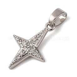 Pendentifs avec zircon cubiques à micro-pavés en laiton&nbsp;KK-P308-61P