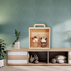 Transparente Acryl-Schiebedeckel-Geschenkboxen aus Holz mit Griff&nbsp;CON-WH0078-28