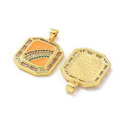 Pendentifs d'émail en laiton &nbsp;KK-U044-13G