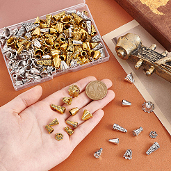 200 pièce 20 styles de capuchons de perles de style tibétain&nbsp;TIBE-PH0002-25