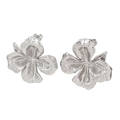 Pendientes de flor de acero inoxidable 304&nbsp;EJEW-K268-76P