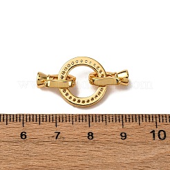Ring aus Messing mit Mikropflaster und klaren Zirkonia&nbsp;KK-Z121-22G-02