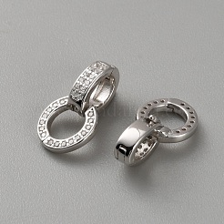 925 Sterling Silber Pavé Zirkonia Twister Verschluss&nbsp;STER-WH0027-07A-P