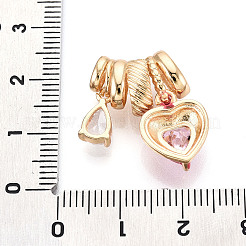 Pendenti in ottone con zirconi cubici&nbsp;KK-T072-41G