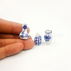 Blaue und weiße Porzellanvasen-Miniaturverzierungen&nbsp;BOTT-PW0001-151