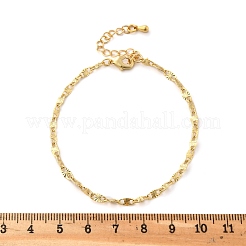 Messing-Armbänder mit ovalen Gliederketten für Frauen und Männer&nbsp;BJEW-F494-04G