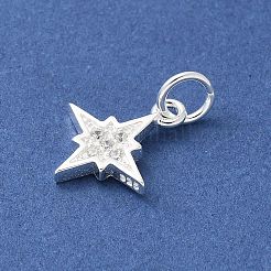 Ciondolo in argento sterling s925 micro pavé di zirconi cubici&nbsp;STER-H115-02B-S