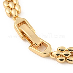 Bracelets à maillons en laiton doré avec micro pavé de zircone cubique&nbsp;BJEW-P314-A04-G