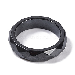 Magnetischer Fingerring aus synthetischem Hämatit für Männer und Frauen&nbsp;RJEW-A047-01H