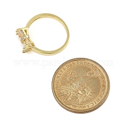 Bagues de manchette en laiton plaqué or avec micro pavé de zircones cubiques pour femmes&nbsp;RJEW-M027-02G-02