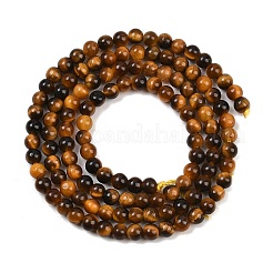 Natürlichen Tigerauge Perlen Stränge&nbsp;G-J303-11-3mm
