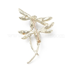 Strass-Libellen-Brosche mit Perlen aus Kunststoff&nbsp;JEWB-M026-03G