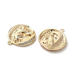 Pendentifs en laiton zircon cubique transparent&nbsp;KK-G481-05G