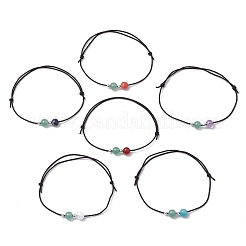 6 Stück Armbänder aus natürlichen Edelsteinen mit runden Perlen für Männer und Frauen&nbsp;BJEW-JB11751