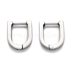 Orecchini a cerchio huggie in acciaio inossidabile 304 anti-ossidazione&nbsp;STAS-H156-12B-P