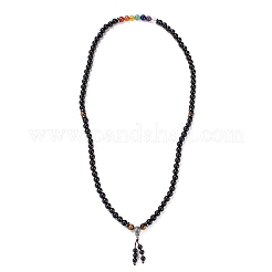 Perline di legno naturale avvolgono i braccialetti&nbsp;BJEW-JB07016