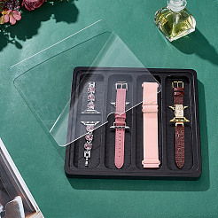 Aufbewahrungsboxen aus Holz für Uhrenarmbänder mit 4 Fach und sichtbarem Deckel&nbsp;CON-WH0110-298B