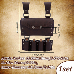 Rechteckige Retro-Gürteltasche aus PU-Leder mit Zaubertränken&nbsp;AJEW-WH0816-405