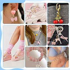 30 stücke 15 arten legierung & abs imitation perle schuhe charme&nbsp;HJEW-PH02407