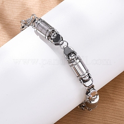 Pulseras de cadena de eslabones de columna de acero inoxidable 201&nbsp;BJEW-B078-150P