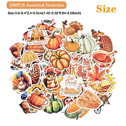 2 Beutel 2 Stile Thanksgiving Day Cartoon Vinyl Aufkleber&nbsp;DIY-YW0009-91