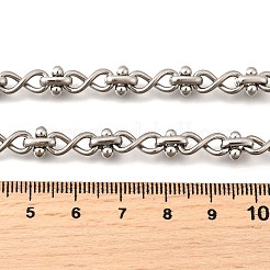 Collares de cadena de eslabones infinitos ovalados de acero inoxidable 304 para mujeres y hombres.&nbsp;NJEW-K249-20B-P