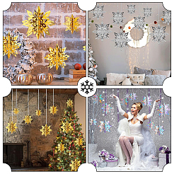 18 Stück 3 Stile Weihnachtsthema Kunststoffdekorationen&nbsp;DIY-SC0026-69