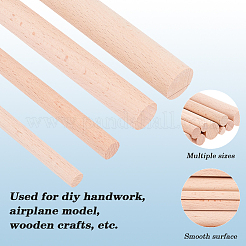 14 Stück 4 Stile Holz-Bastelstäbe&nbsp;WOOD-SP0001-76