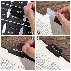 16 foglio 2 stili di adesivi indice versetti della Bibbia in carta&nbsp;DIY-WR0005-80B