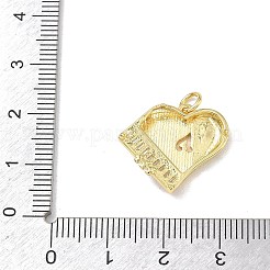 Pendentifs en laiton zircon cubique transparent&nbsp;KK-D289-01G-06
