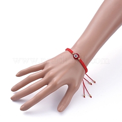 Verstellbare geflochtene Perlenarmbänder aus Nylonfaden&nbsp;BJEW-JB05293-04