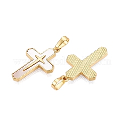 Pendenti in ottone e conchiglia&nbsp;KK-N254-209G