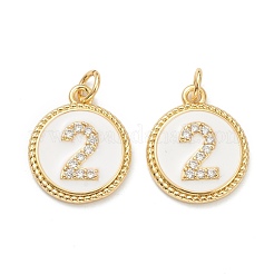 Breloques en laiton zircon cubique transparent&nbsp;ZIRC-J040-44G-02