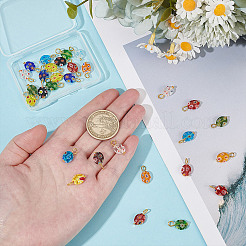 30 Stück Millefiori-Glasanhänger&nbsp;PALLOY-AR00045