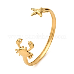 304 Edelstahl-Armreife für Damen&nbsp;BJEW-C123-01A-G