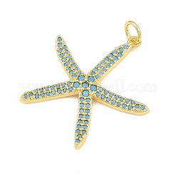 Pendenti in ottone con micro pavé di zirconi celesti&nbsp;CU-CBA4A93-01D-G