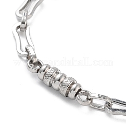Collana e braccialetti con catena a maglie ovali in acciaio inossidabile 201 anti-appannamento&nbsp;SJEW-G083-01P